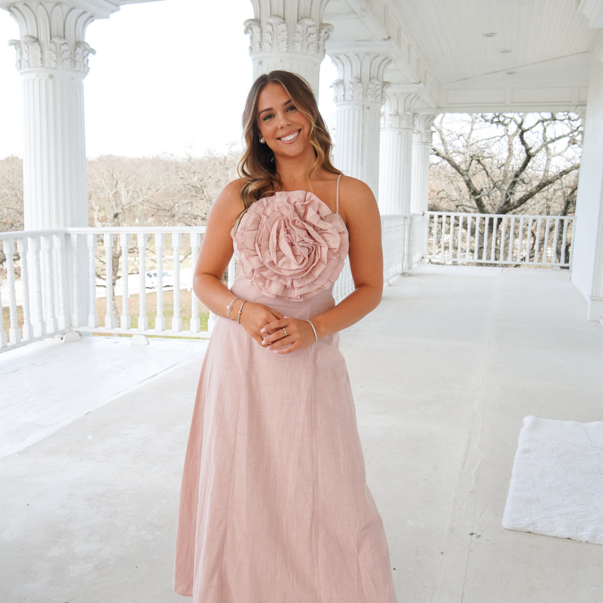 THE SWEET SERENITY DRESS- BLUSH PINK – Juliet