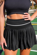 Load image into Gallery viewer, THE TENNIS MATCH SKIRT- BLACK
