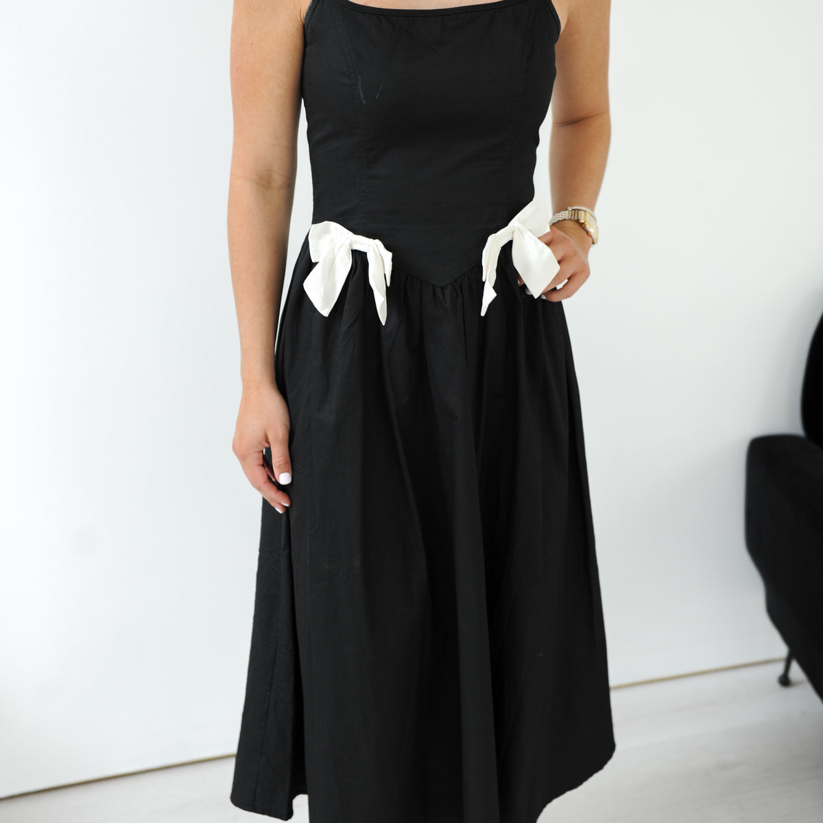 JUST WATCH ME WOVEN MIDI DRESS