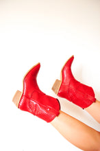 Load image into Gallery viewer, THE COWGIRL BOOTIES- RED
