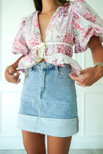 Load image into Gallery viewer, THE CUFFED DENIM MINI SKIRT
