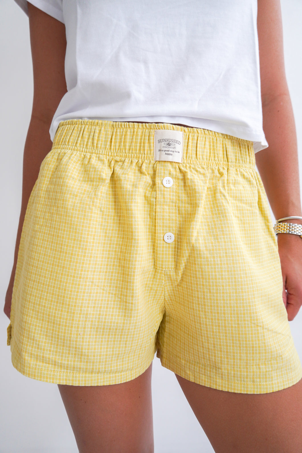 THE EVERYDAY BOXER SHORTS- YELLOW PLAID