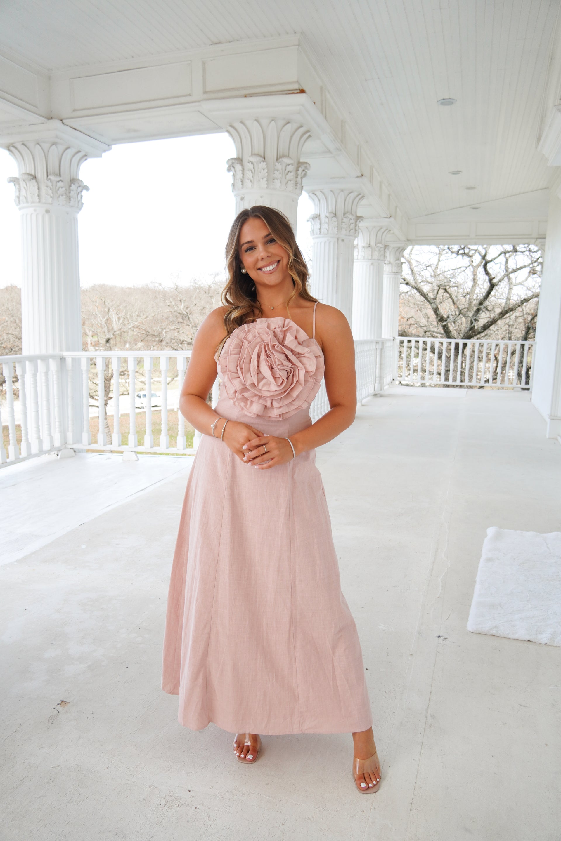 THE SWEET SERENITY DRESS- BLUSH PINK  Juliet