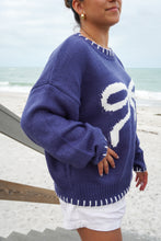 Load image into Gallery viewer, THE BOW SWEATER- BLUE
