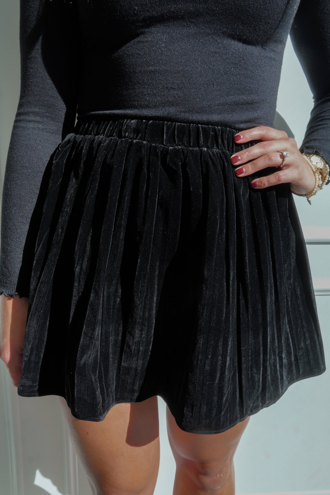 ARIA VELVET SKIRT