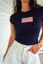 Load image into Gallery viewer, THE AMERICA BABY TEE- NAVY
