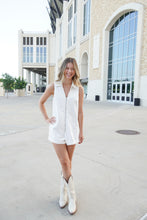 Load image into Gallery viewer, THE STADIUM ROMPER- WHITE
