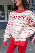 Load image into Gallery viewer, HAPPY SWEATER- RED
