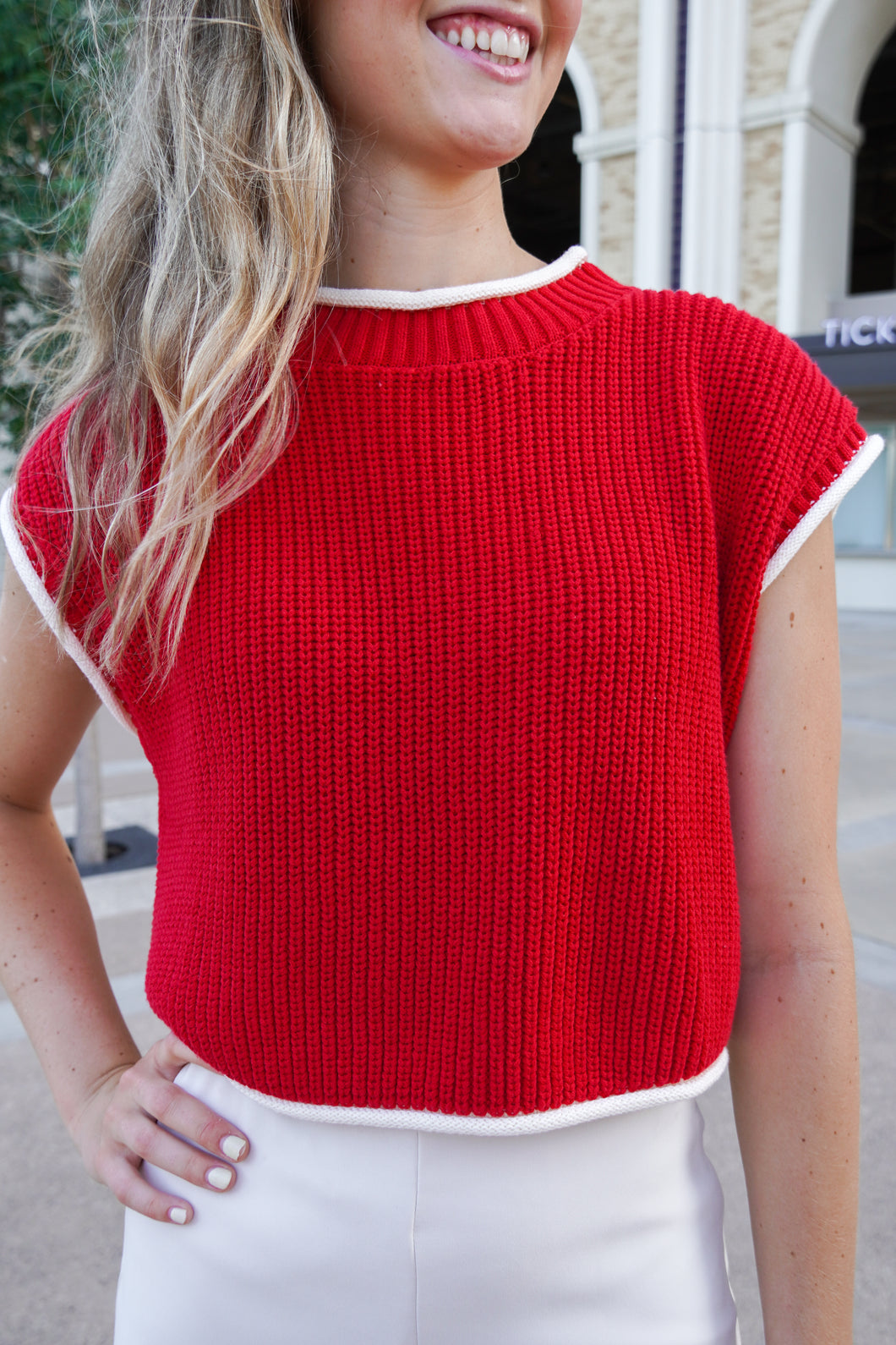 THE OVERTIME TOP- RED