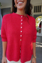 Load image into Gallery viewer, THE DAISY CARDIGAN- RED
