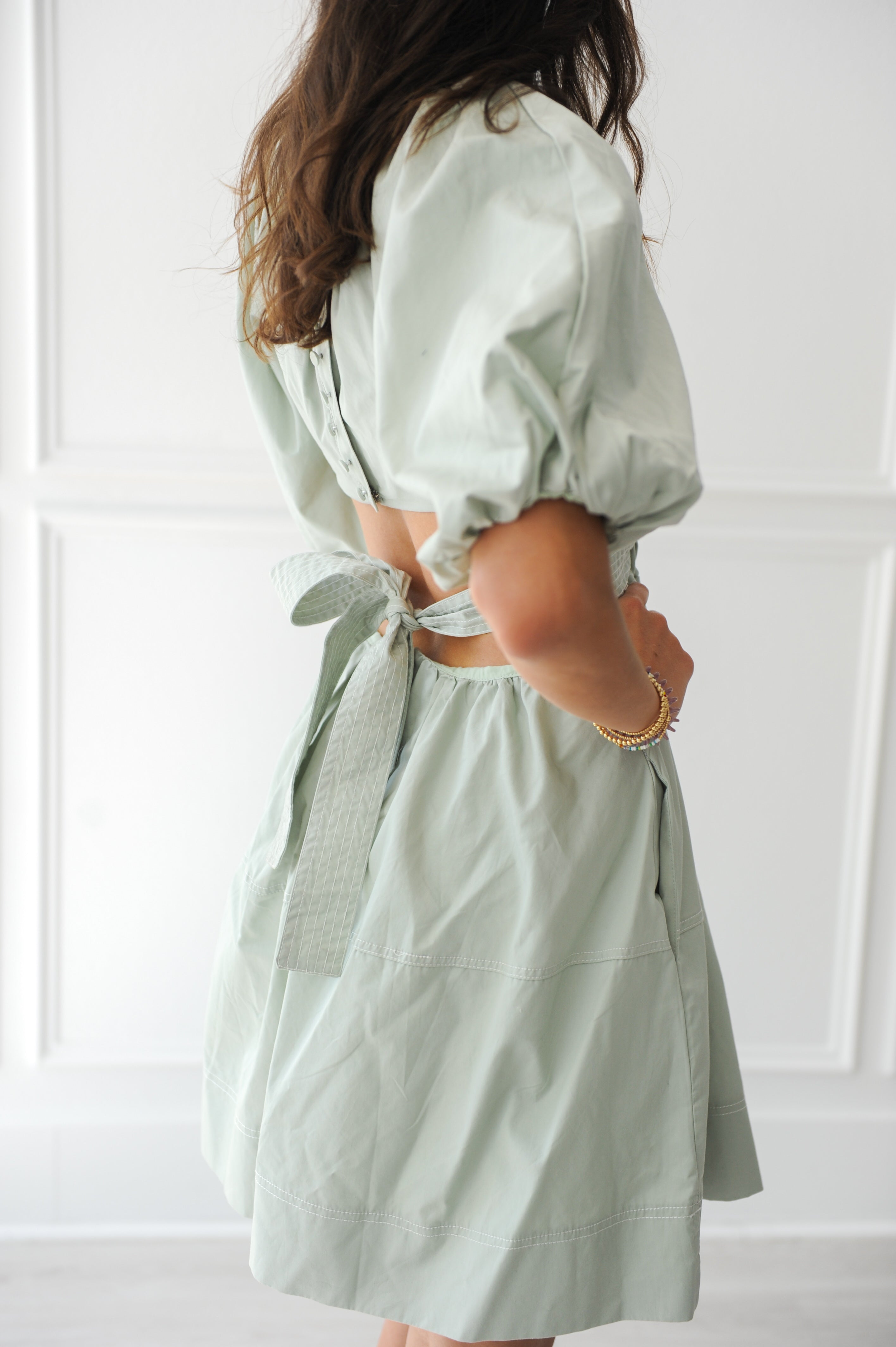 ariella mini dress Clothing: Mini Desses: 'Ariella' Chiffon Dot Print Mini Dress