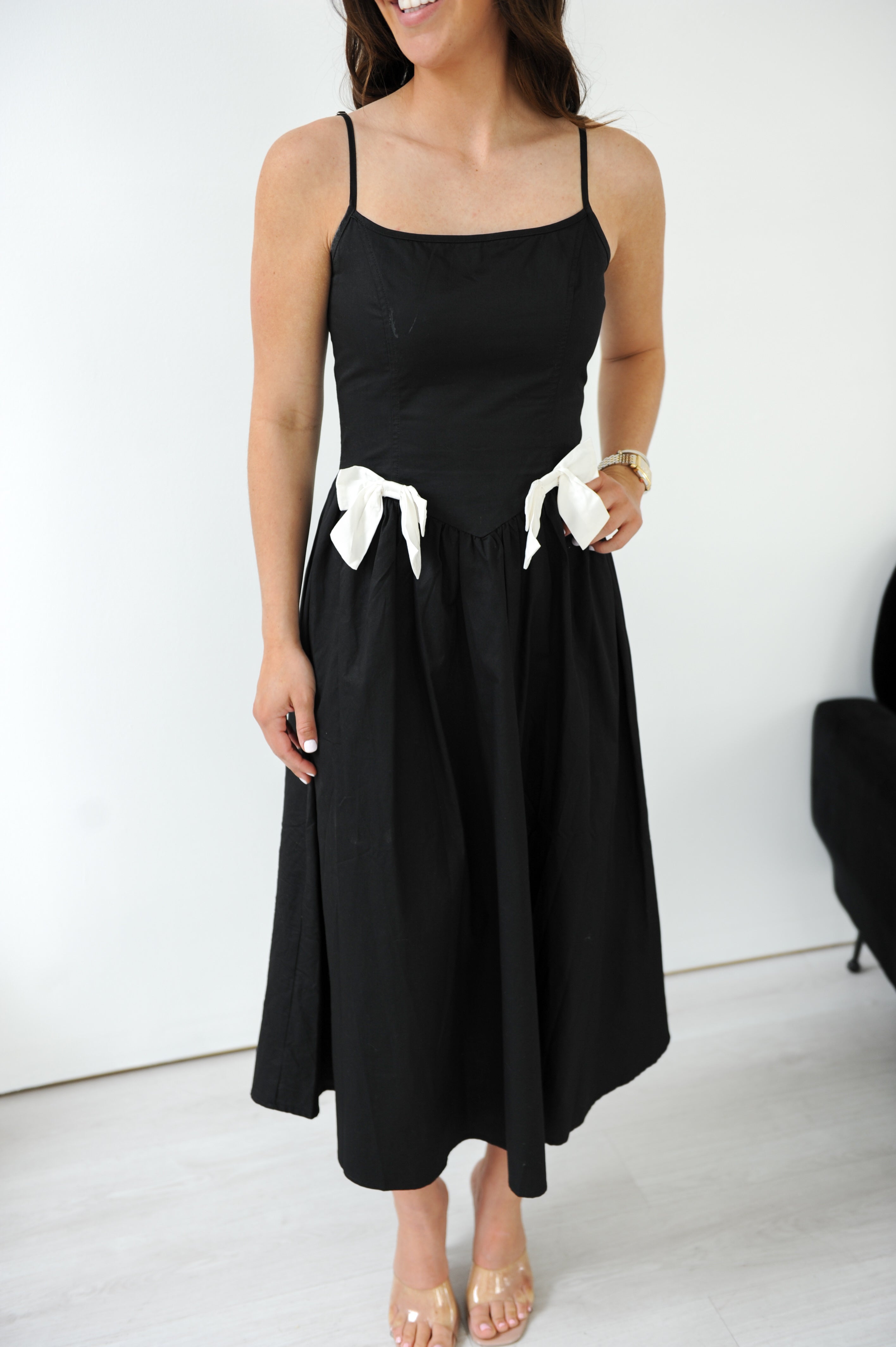 THE TIE ME A BOW MIDI DRESS – Juliet