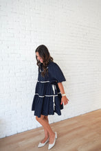 Load image into Gallery viewer, THE PARIS DRESS- NAVY BLUE
