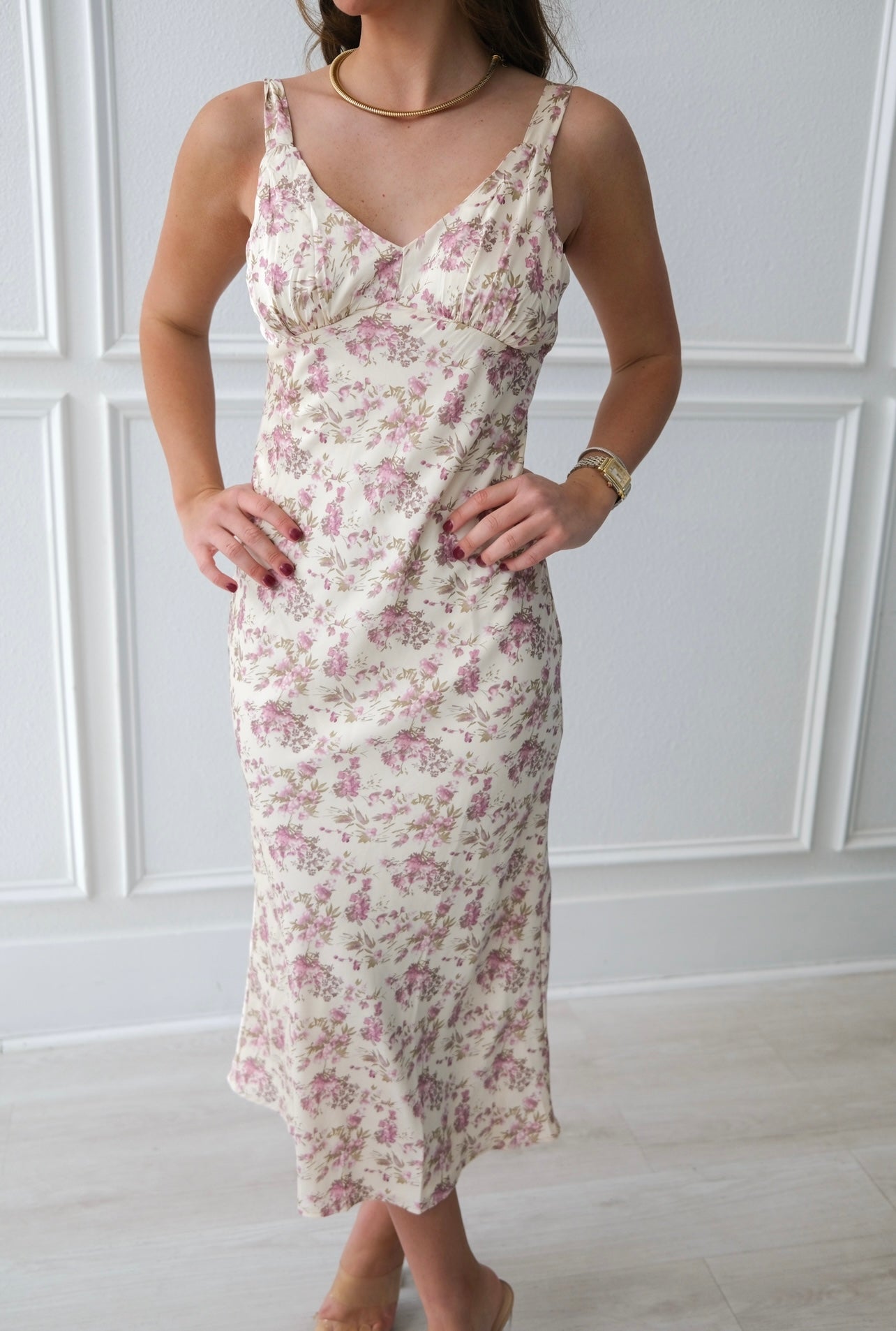 knee length dresses for ladies Juliet Cotton Scallop Edge Maxi Dress Heavy Hues Label